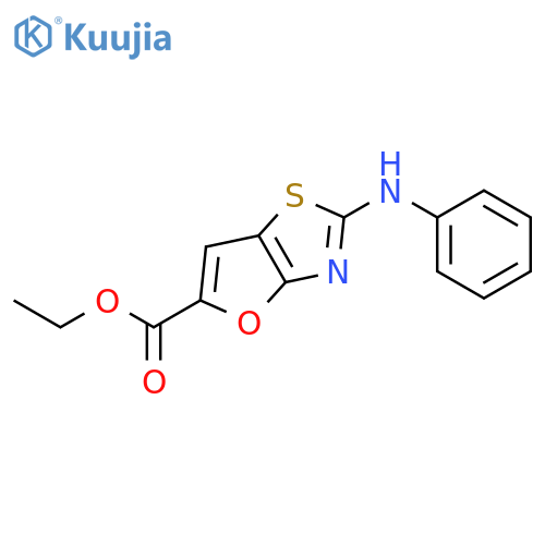 FURO[2,3-D]THIAZOLE-5-CARBOXYLIC ACID, 2-(PHENYLAMINO)-, ETHYL ESTER structure
