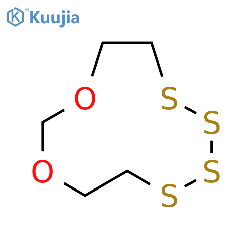 1,3-DIOXA-6,7,8,9-TETRATHIACYCLOUNDECANE structure