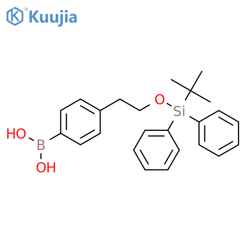 Boronic acid, [4-[2-[[(1,1-dimethylethyl)diphenylsilyl]oxy]ethyl]phenyl]- structure