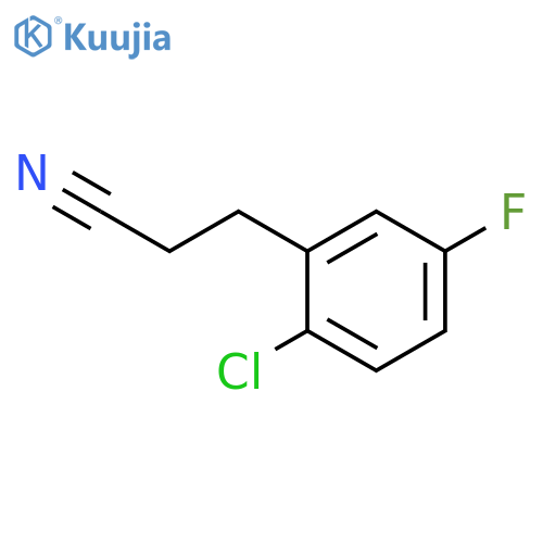 3-(2-chloro-5-fluorophenyl)propanenitrile structure
