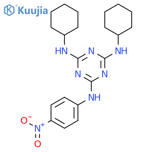 1,3,5-Triazine-2,4,6-triamine, N,N'-dicyclohexyl-N''-(4-nitrophenyl)- structure