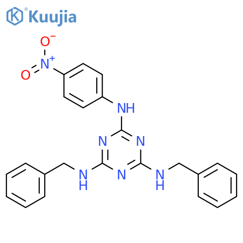 1,3,5-Triazine-2,4,6-triamine, N-(4-nitrophenyl)-N',N''-bis(phenylmethyl)- structure