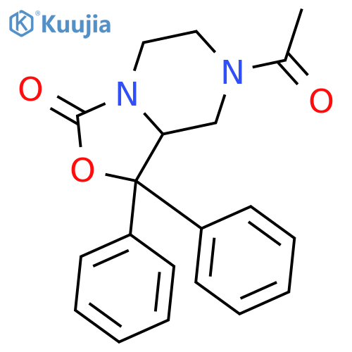 3H-OXAZOLO[3,4-A]PYRAZIN-3-ONE, 7-ACETYLHEXAHYDRO-1,1-DIPHENYL- structure