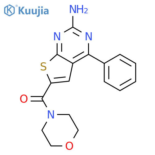 MORPHOLINE, 4-[(2-AMINO-4-PHENYLTHIENO[2,3-D]PYRIMIDIN-6-YL)CARBONYL]- structure