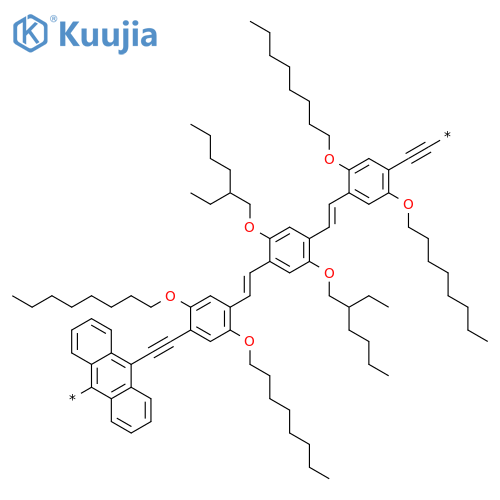 POLY[9,10-ANTHRACENEDIYL-1,2-ETHYNEDIYL[2,5-BIS(OCTYLOXY)-1,4-PHENYLENE]-1,2-ETHENEDIYL[2,5-BIS[(2-ETHYLHEXYL)OXY]-1,4-PHENYLENE]-1,2-ETHENEDIYL[2,5-BIS(OCTYLOXY)-1,4-PHENYLENE]-1,2-ETHYNEDIYL] structure