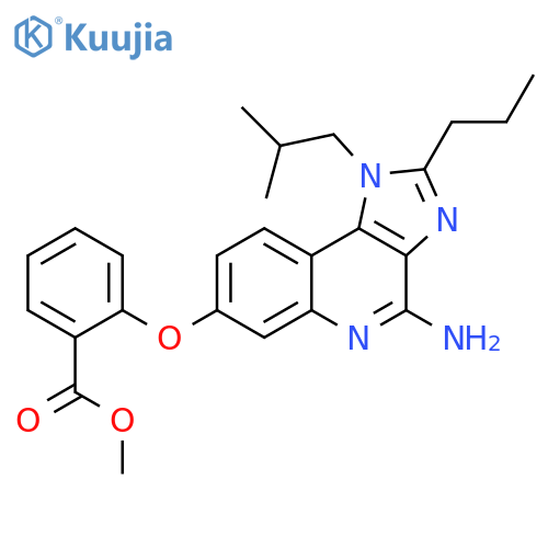 Benzoic acid,2-[[4-amino-1-(2-methylpropyl)-2-propyl-1H-imidazo[4,5-c]quinolin-7-yl]oxy]-, methyl ester structure