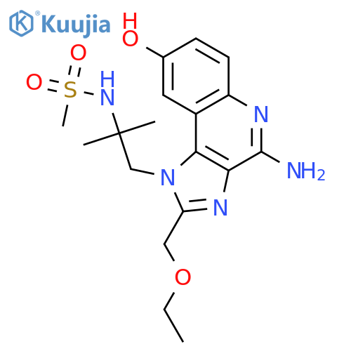 Methanesulfonamide,N-[2-[4-amino-2-(ethoxymethyl)-8-hydroxy-1H-imidazo[4,5-c]quinolin-1-yl]-1,1-dimethylethyl]- structure
