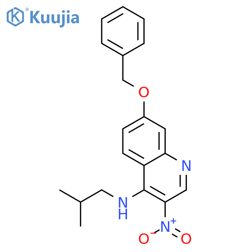 4-Quinolinamine, N-(2-methylpropyl)-3-nitro-7-(phenylmethoxy)- structure