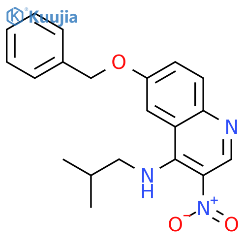 4-Quinolinamine, N-(2-methylpropyl)-3-nitro-6-(phenylmethoxy)- structure