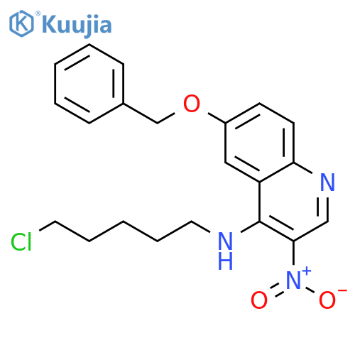 4-Quinolinamine, N-(5-chloropentyl)-3-nitro-6-(phenylmethoxy)- structure
