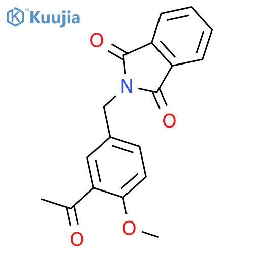 1H-Isoindole-1,3(2H)-dione, 2-[(3-acetyl-4-methoxyphenyl)methyl]- structure