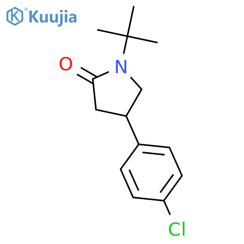 2-Pyrrolidinone, 4-(4-chlorophenyl)-1-(1,1-dimethylethyl)- structure