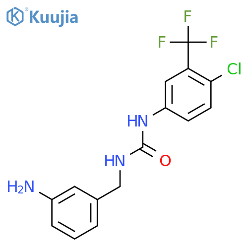 UREA, N-[(3-AMINOPHENYL)METHYL]-N'-[4-CHLORO-3-(TRIFLUOROMETHYL)PHENYL]- structure