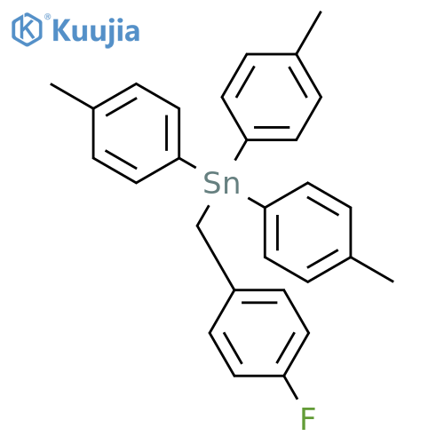 Stannane, [(4-fluorophenyl)methyl]tris(4-methylphenyl)- structure