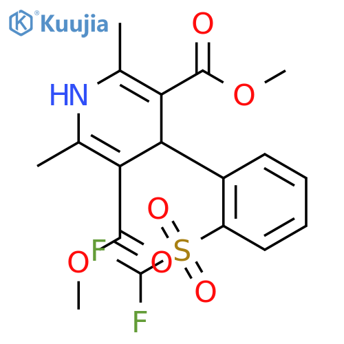 dimethyl 4-{2-[(difluoromethyl)sulfonyl]phenyl}-2,6-dimethyl-1,4-dihydropyridine-3,5-dicarboxylate structure