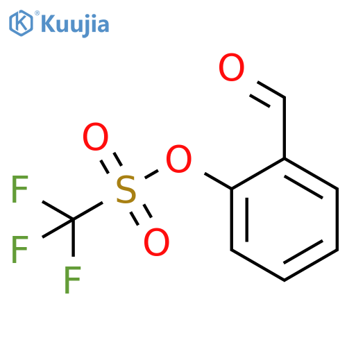 Methanesulfonic acid, trifluoro-, 2-formylphenyl ester structure