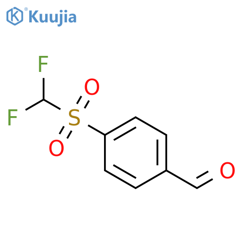 Benzaldehyde, 4-[(difluoromethyl)sulfonyl]- structure
