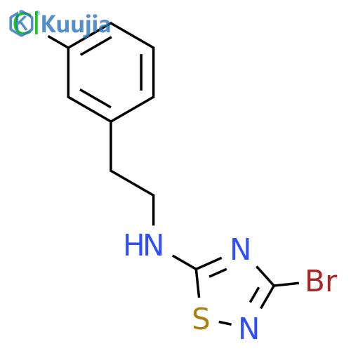 1,2,4-Thiadiazol-5-amine, 3-bromo-N-[2-(3-chlorophenyl)ethyl]- structure