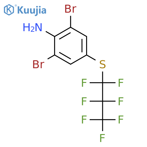 BENZENAMINE, 2,6-DIBROMO-4-[(HEPTAFLUOROPROPYL)THIO]- structure