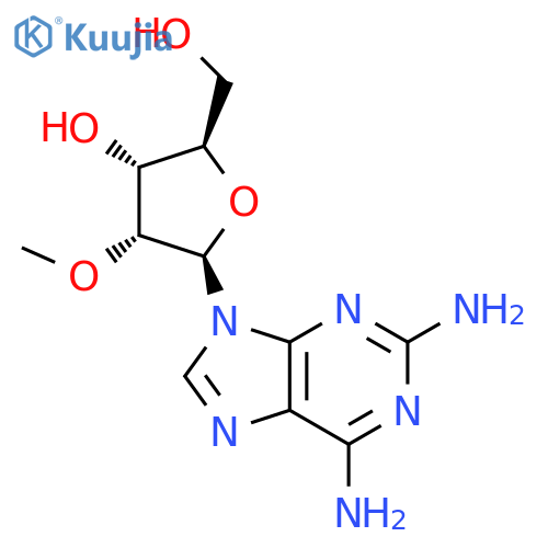 2,6-Diamino-9-(2'-O-methyl-b-D-ribofuranosyl)purine structure