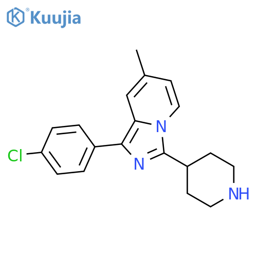Imidazo[1,5-a]pyridine, 1-(4-chlorophenyl)-7-methyl-3-(4-piperidinyl)- structure
