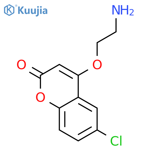 2H-1-Benzopyran-2-one, 4-(2-aminoethoxy)-6-chloro- structure