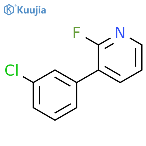Pyridine, 3-(3-chlorophenyl)-2-fluoro- structure