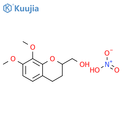 2H-1-BENZOPYRAN-2-METHANOL, 3,4-DIHYDRO-7,8-DIMETHOXY-, NITRATE structure