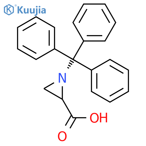 2-Aziridinecarboxylic acid, 1-(triphenylmethyl)-, (S)- structure