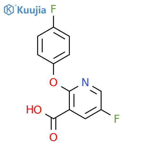 3-Pyridinecarboxylic acid, 5-fluoro-2-(4-fluorophenoxy)- structure