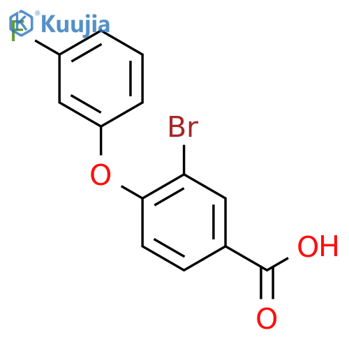 Benzoic acid, 3-bromo-4-(3-fluorophenoxy)- structure