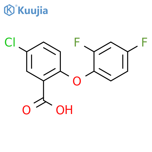 Benzoic acid, 5-chloro-2-(2,4-difluorophenoxy)- structure