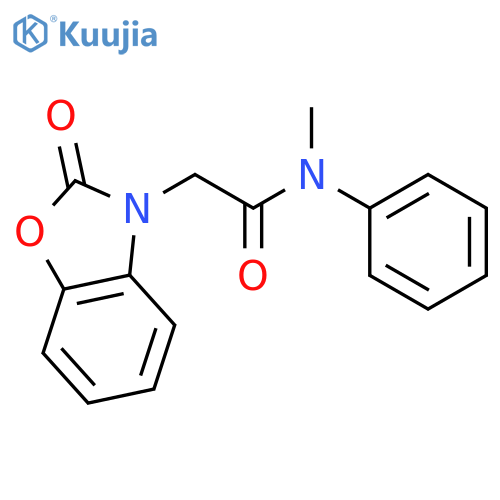 N-methyl-2-(2-oxo-2,3-dihydro-1,3-benzoxazol-3-yl)-N-phenylacetamide structure