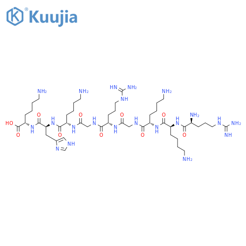 L-Lysine, L-arginyl-L-lysyl-L-lysylglycyl-L-arginylglycyl-L-lysyl-L-histidyl- structure