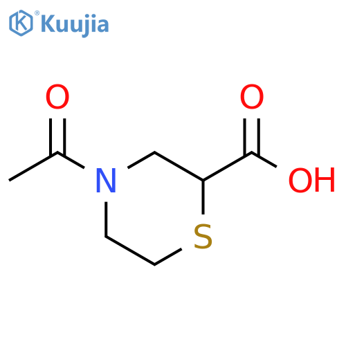 4-acetylthiomorpholine-2-carboxylic acid structure
