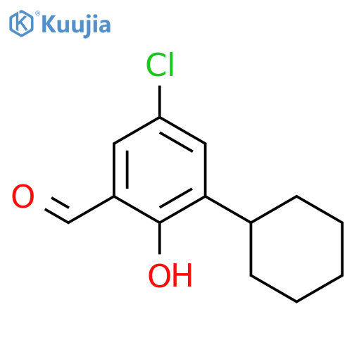 Benzaldehyde, 5-chloro-3-cyclohexyl-2-hydroxy- structure