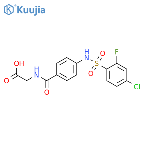2-{4-(4-chloro-2-fluorobenzenesulfonamido)phenylformamido}acetic acid structure