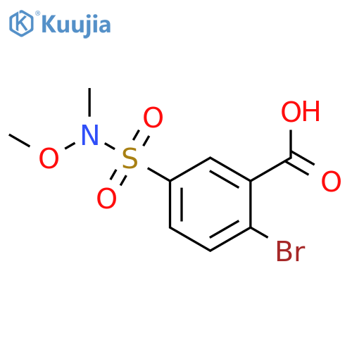 2-bromo-5-methoxy(methyl)sulfamoylbenzoic acid structure