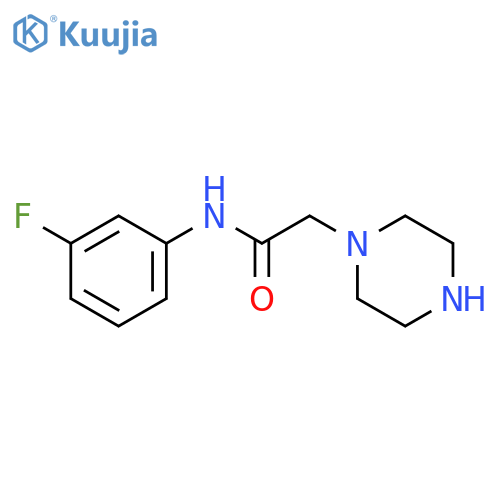 N-(3-fluorophenyl)-2-(piperazin-1-yl)acetamide structure