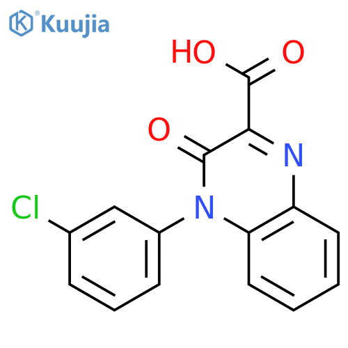 2-Quinoxalinecarboxylic acid, 4-(3-chlorophenyl)-3,4-dihydro-3-oxo- structure