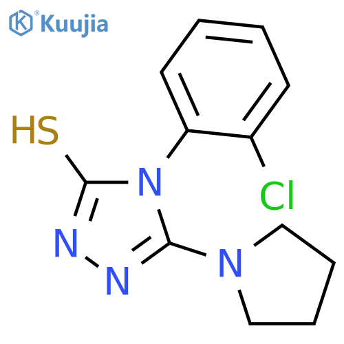 4-(2-Chlorophenyl)-5-(pyrrolidin-1-yl)-4H-1,2,4-triazole-3-thiol structure