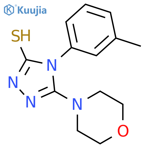 4-(3-methylphenyl)-5-(morpholin-4-yl)-4H-1,2,4-triazole-3-thiol structure