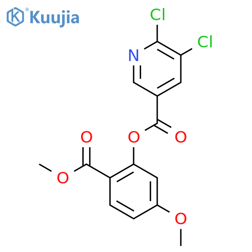 5-Methoxy-2-(methoxycarbonyl)phenyl 5,6-dichloropyridine-3-carboxylate structure