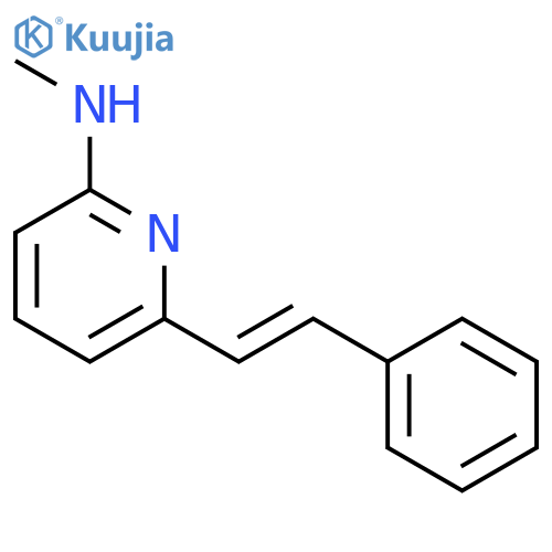 2-Pyridinamine, N-methyl-6-[(1E)-2-phenylethenyl]- structure