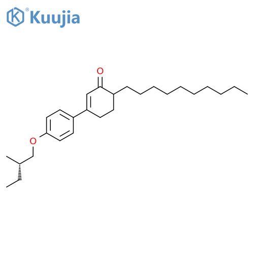 2-Cyclohexen-1-one, 6-decyl-3-[4-[(2S)-2-methylbutoxy]phenyl]- structure