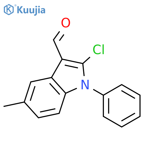 1H-INDOLE-3-CARBOXALDEHYDE, 2-CHLORO-5-METHYL-1-PHENYL- structure