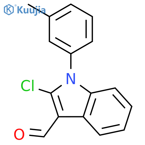 1H-Indole-3-carboxaldehyde, 2-chloro-1-(3-methylphenyl)- structure