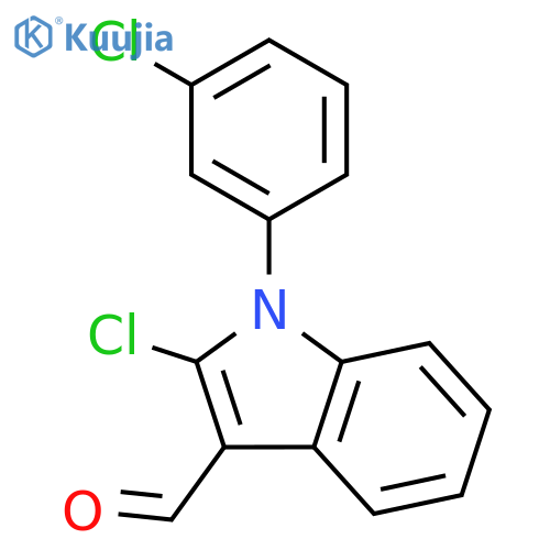 1H-Indole-3-carboxaldehyde, 2-chloro-1-(3-chlorophenyl)- structure