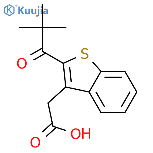 BENZO[B]THIOPHENE-3-ACETIC ACID, 2-(2,2-DIMETHYL-1-OXOPROPYL)- structure