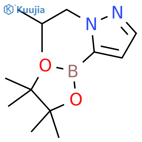 1-(2-Methylpropyl)-5-(4,4,5,5-tetramethyl-1,3,2-dioxaborolan-2-yl)-1H-pyrazole structure